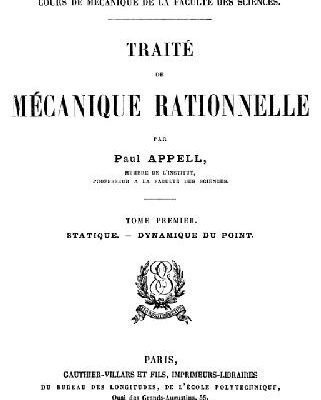 خرید و دانلود نسخه کامل کتاب Traite de mecanique rationnelle, tome 1