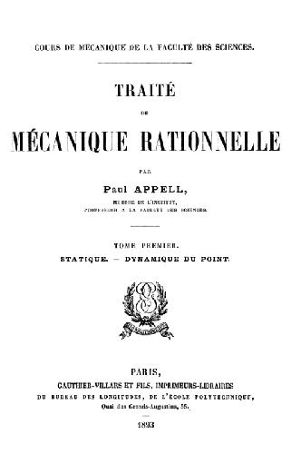 خرید و دانلود نسخه کامل کتاب Traite de mecanique rationnelle, tome 1_68bd6de3cc79f.jpeg خرید و دانلود نسخه کامل کتاب Traite de mecanique rationnelle, tome 1