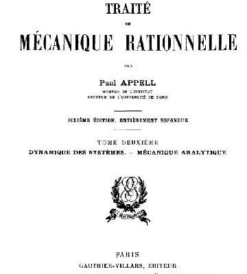 خرید و دانلود نسخه کامل کتاب Traite de mecanique rationnelle, tome 2