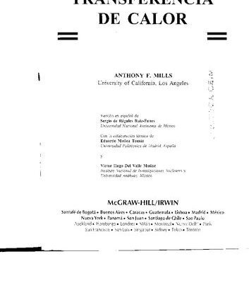 خرید و دانلود نسخه کامل کتاب Transferencia de calor