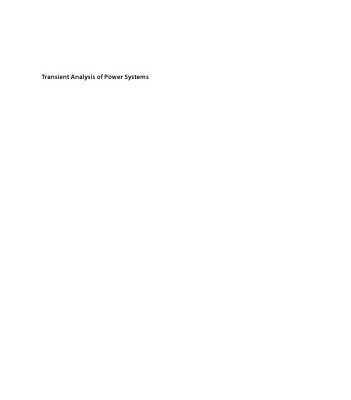 خرید و دانلود نسخه کامل کتاب Transient Analysis of Power Systems: A Practical Approach