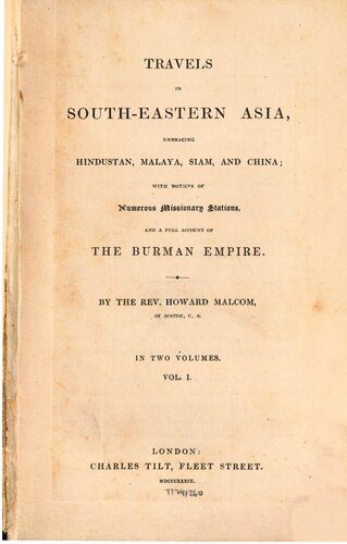 خرید و دانلود نسخه کامل کتاب Travels in South-Eastern Asia, embracing Hindustan, Malaya, Siam, and China; with notices of numerous missionary stations and a full account of the Burman Empire_68c05cbc9bce5.jpeg خرید و دانلود نسخه کامل کتاب Travels in South-Eastern Asia, embracing Hindustan, Malaya, Siam, and China; with notices of numerous missionary stations and a full account of the Burman Empire