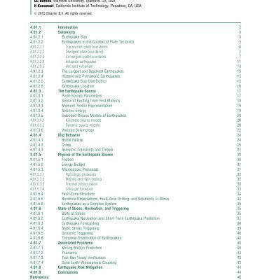 خرید و دانلود نسخه کامل کتاب Treatise on Geophysics: Earthquake Seismology