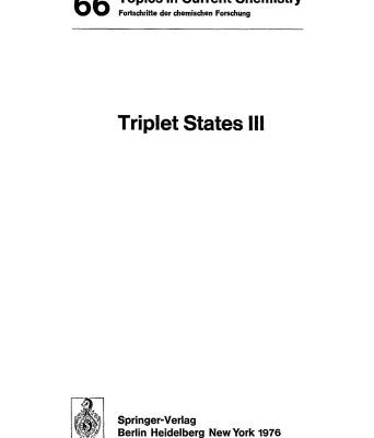 خرید و دانلود نسخه کامل کتاب Triplet States III