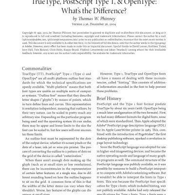 خرید و دانلود نسخه کامل کتاب TrueType, PostScript Type 1, & OpenType: What’s the Difference?