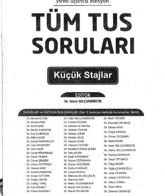 خرید و دانلود نسخه کامل کتاب Tüm Tus Soruları Küçük Stajlar