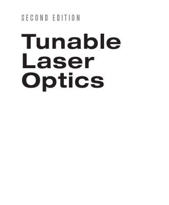 خرید و دانلود نسخه کامل کتاب Tunable Laser Optics