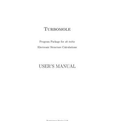 خرید و دانلود نسخه کامل کتاب Turbomole User’s Manual for ab initio calculations