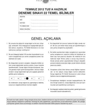 خرید و دانلود نسخه کامل کتاب Tus Deneme Sınavları