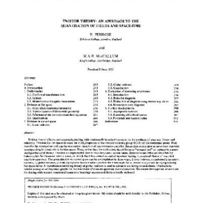 خرید و دانلود نسخه کامل کتاب Twistor theory: An approach to the quantisation of fields and space-time