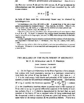 خرید و دانلود نسخه کامل کتاب Two Remarks on the Wave-Theory of Mechanics