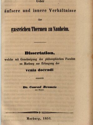 خرید و دانلود نسخه کامل کتاب Über äußere und innere Verhältnisse der gasreichen Thermen zu Nauheim