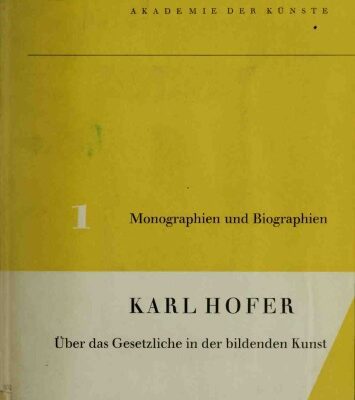 خرید و دانلود نسخه کامل کتاب Über das Gesetzliche in der Bildenden Kunst