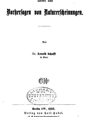 خرید و دانلود نسخه کامل کتاب Über das Vorhersagen von Naturerscheinungen