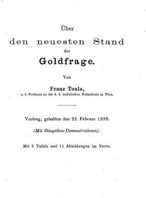 خرید و دانلود نسخه کامل کتاب Über den neuesten Stand der Goldfrage