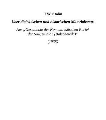 خرید و دانلود نسخه کامل کتاب Über dialektischen und historischen Materialismus