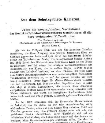 خرید و دانلود نسخه کامل کتاب Über die geographischen Verhältnisse von Lolodorf (Südkamerun-Gebiet), speziell die dort wohnenden Volksstämme
