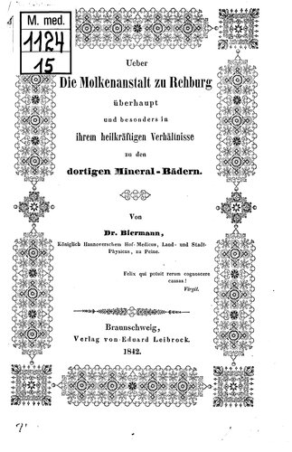 خرید و دانلود نسخه کامل کتاب Über die Molkenanstalt zu Rehburg überhaupt und besonders in ihrem heilkräftigen Verhältnisse zu den dortigen Mineral-Bädern_68c11fb4580ed.jpeg خرید و دانلود نسخه کامل کتاب Über die Molkenanstalt zu Rehburg überhaupt und besonders in ihrem heilkräftigen Verhältnisse zu den dortigen Mineral-Bädern