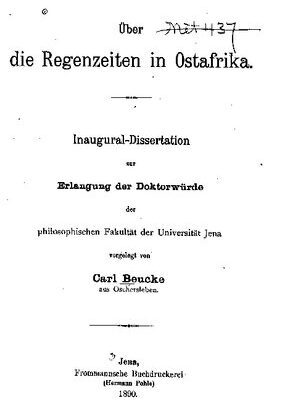 خرید و دانلود نسخه کامل کتاب Über die Regenzeiten in Ostafrika