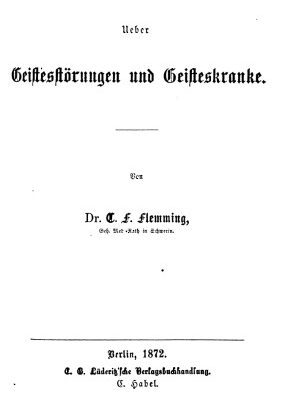 خرید و دانلود نسخه کامل کتاب Über Geistesstörungen und Geisteskranke