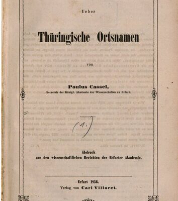 خرید و دانلود نسخه کامل کتاب Über thüringische Ortsnamen