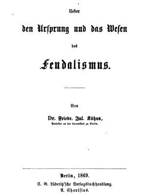خرید و دانلود نسخه کامل کتاب Ueber den Ursprung und das Wesen des Feudalismus