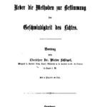 خرید و دانلود نسخه کامل کتاب Ueber die Methoden zur Bestimmung der Geſchwindigkeit des Lichtes. Vortrag