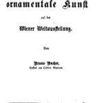 خرید و دانلود نسخه کامل کتاب Ueber ornamentale Kunst auf der Wiener Weltausstellung