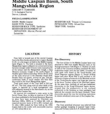 خرید و دانلود نسخه کامل کتاب Ulmishek, Uzen Field-U.S.S.R. Middle Caspian Basin, South Mangyshlak Region