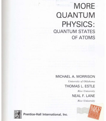 خرید و دانلود نسخه کامل کتاب Understanding More Quantum Physics: Quantum States of Atoms