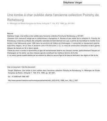 خرید و دانلود نسخه کامل کتاب Une tombe à char oubliée dans l’ancienne collection Poinchy de Richebourg