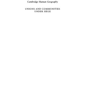 خرید و دانلود نسخه کامل کتاب Unions and Communities under Siege: American Communities and the Crisis of Organized Labor (Cambridge Human Geography)