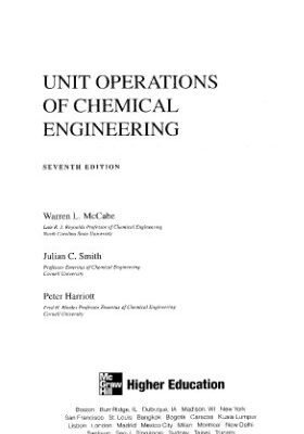 خرید و دانلود نسخه کامل کتاب Unit Operations of Chemical Engineering