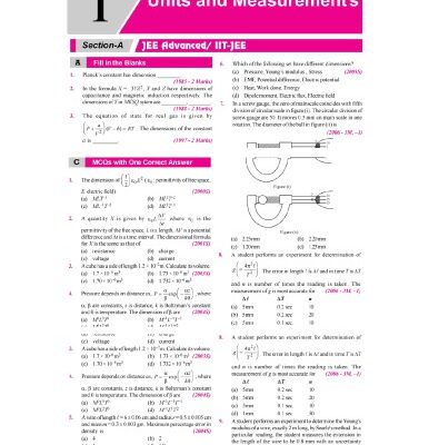 خرید و دانلود نسخه کامل کتاب Units and Dimensions IIT JEE Chapter wise Solution 1978 to 2017 along with AIEEE IIT JEE main