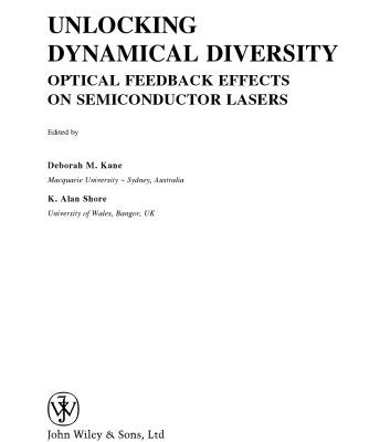 خرید و دانلود نسخه کامل کتاب Unlocking Dynamical Diversity: Optical Feedback Effects on Semiconductor Lasers