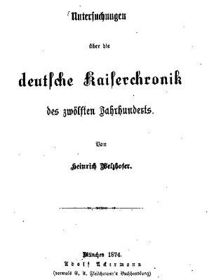خرید و دانلود نسخه کامل کتاب Untersuchungen über die deutsche Kaiserchronik des zwölften Jahrhunderts