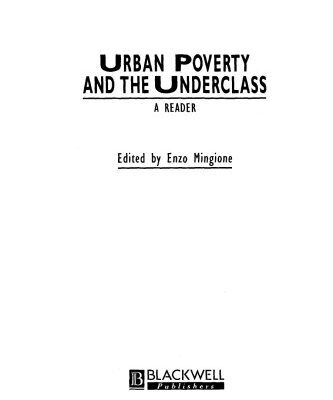 خرید و دانلود نسخه کامل کتاب Urban Poverty and the Underclass (Studies in Urban and Social Change)