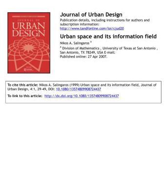 خرید و دانلود نسخه کامل کتاب Urban space and its information field