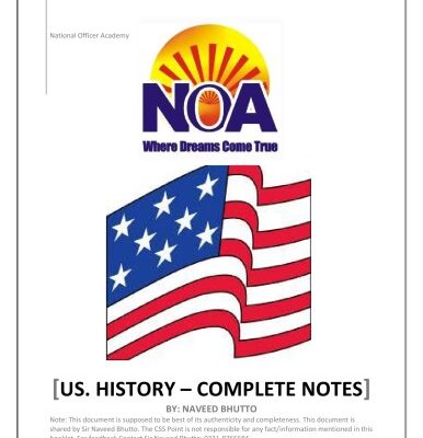 خرید و دانلود نسخه کامل کتاب US History Complete Notes for CSS