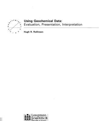 خرید و دانلود نسخه کامل کتاب Using Geochemical Data: Evalution, Presentation, Interpretation