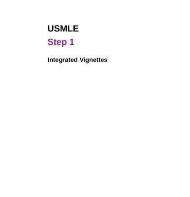خرید و دانلود نسخه کامل کتاب USMLE Step 1: Integrated Vignettes: Must-know, high-yield review