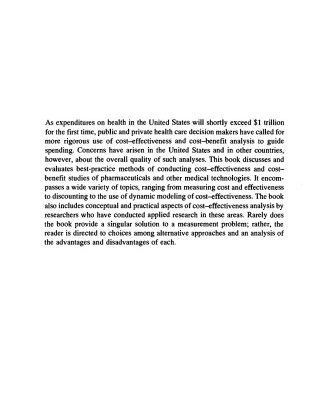 خرید و دانلود نسخه کامل کتاب Valuing Health Care: Costs, Benefits, and Effectiveness of Pharmaceuticals and Other Medical Technologies