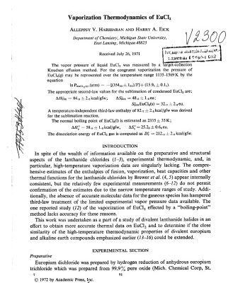 خرید و دانلود نسخه کامل کتاب Vaporization Thermodynamics of EuCl2
