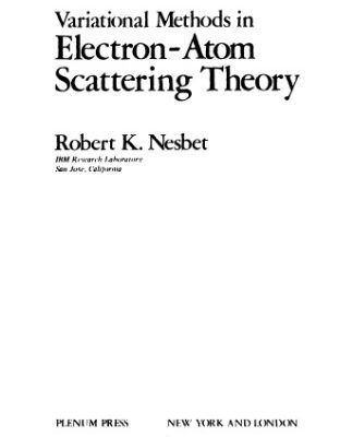 خرید و دانلود نسخه کامل کتاب Variational methods in electron-atom scattering theory