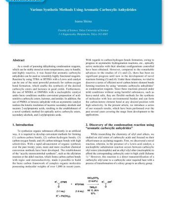 خرید و دانلود نسخه کامل کتاب Various Synthetic Methods Using Aromatic Carboxylic Anhydrides