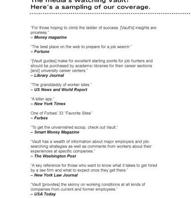 خرید و دانلود نسخه کامل کتاب Vault Guide to Resumes, Cover Letters & Interviewing