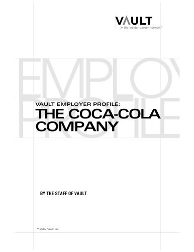 خرید و دانلود نسخه کامل کتاب VEP: The Coca-Cola Company 2003 (Vault Employer Profile)_68b4e015af921.jpeg خرید و دانلود نسخه کامل کتاب VEP: The Coca-Cola Company 2003 (Vault Employer Profile)