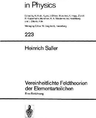 خرید و دانلود نسخه کامل کتاب Vereinheitlichte Feldtheorien der Elementarteilchen