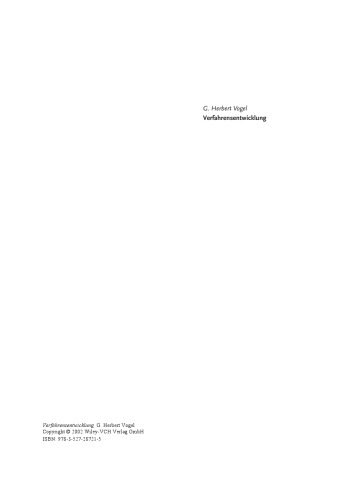 خرید و دانلود نسخه کامل کتاب Verfahrensentwicklung: Von der ersten Idee zur chemischen Produktionsanlage_68d4ef1340b74.jpeg خرید و دانلود نسخه کامل کتاب Verfahrensentwicklung: Von der ersten Idee zur chemischen Produktionsanlage