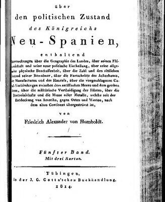 خرید و دانلود نسخه کامل کتاب Versuch über den politischen Zustand des Königreichs Neu-Spanien